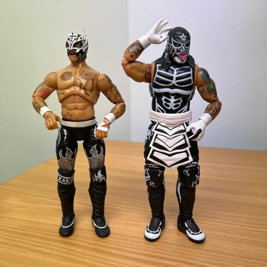 Penta and Rey Fenix - AEW Unrivaled 2 Loose Action Figures Jazwares WWE