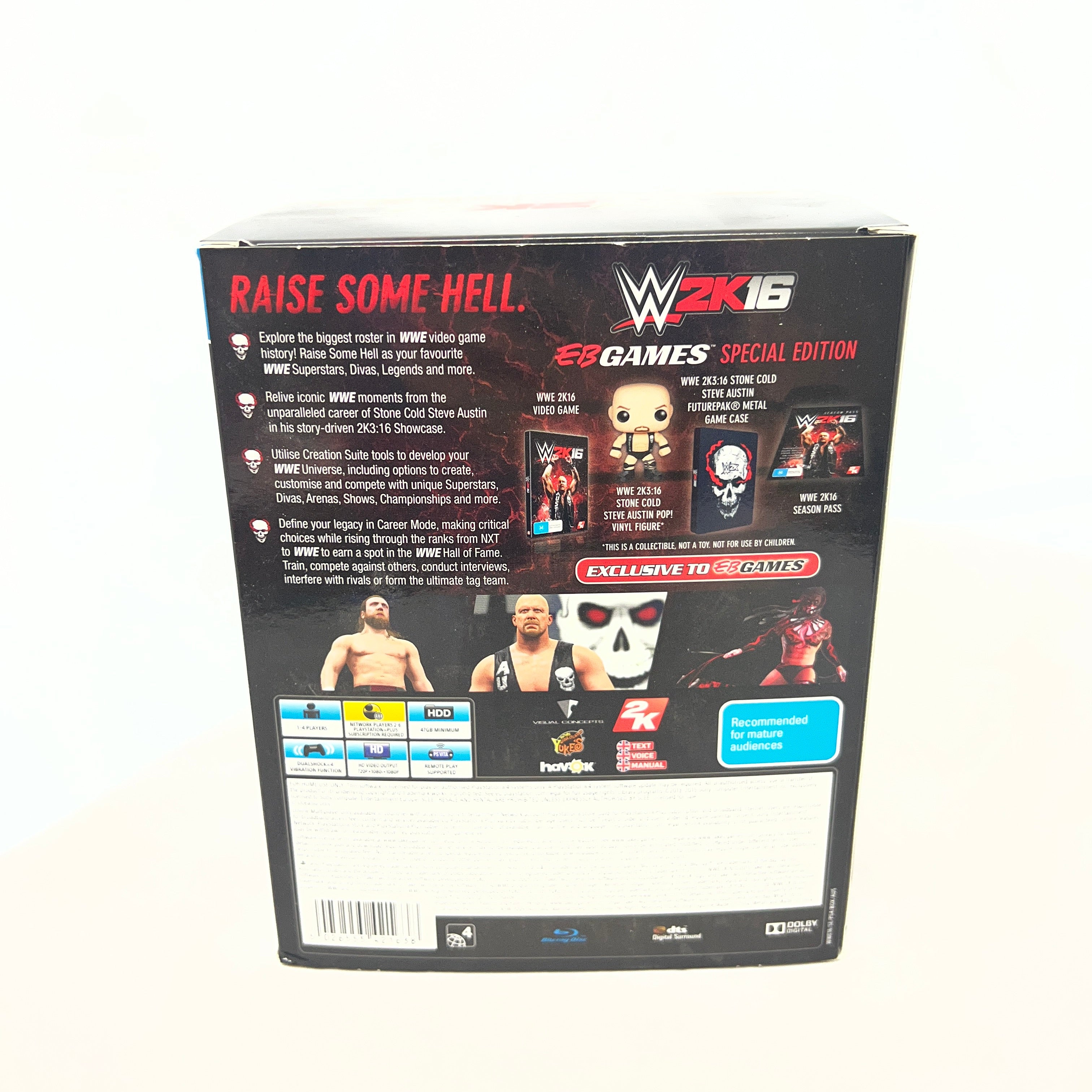 WWE 2K16 Special Edition PS4 EB Games Stone Cold Steve Austin - AUS PAL