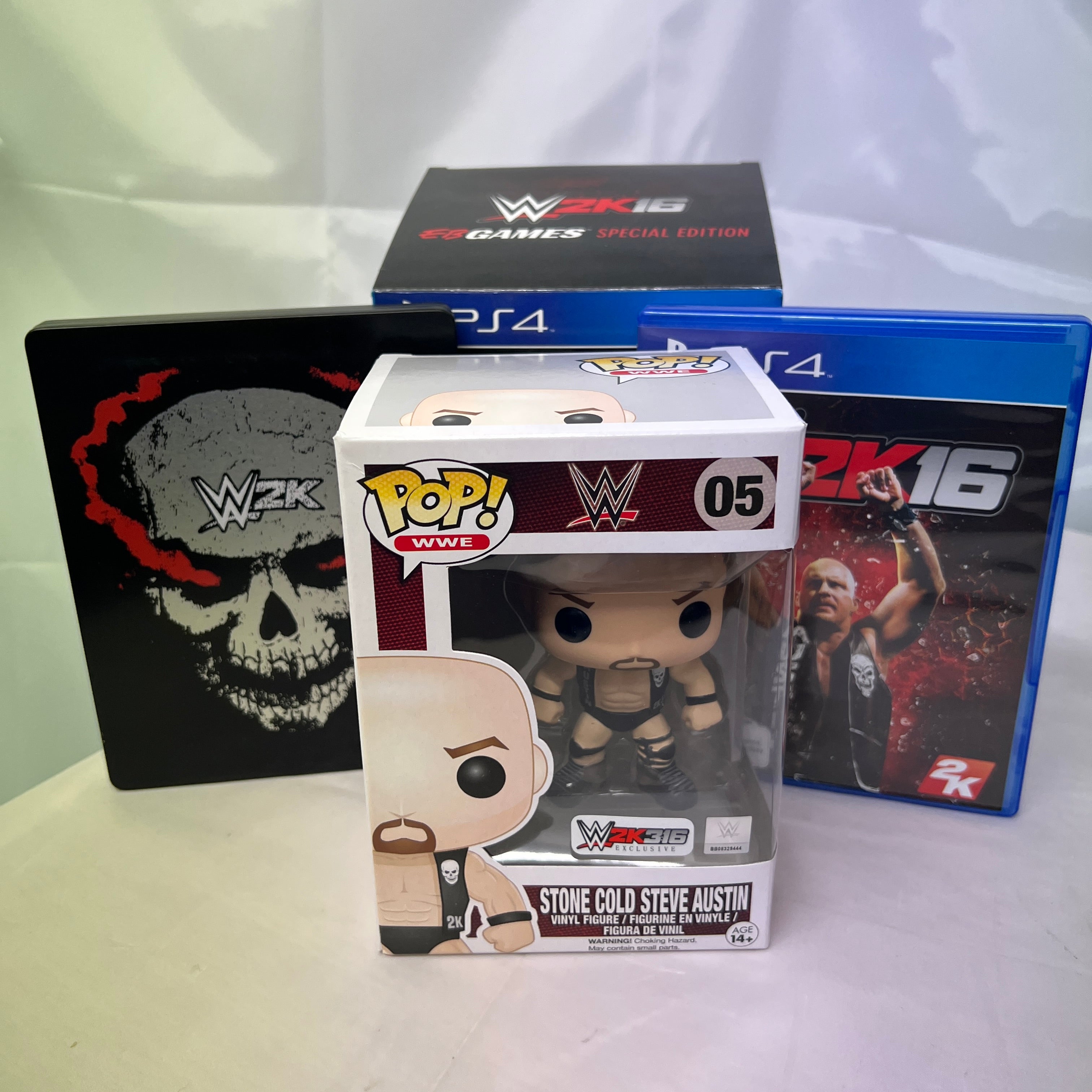 WWE 2K16 Special Edition PS4 EB Games Stone Cold Steve Austin - AUS PAL