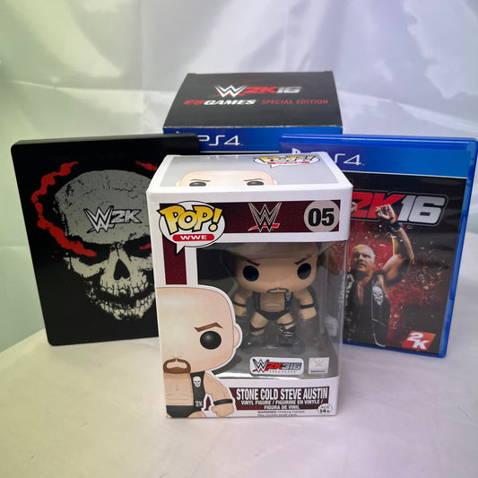WWE 2K16 Special Edition PS4 EB Games Stone Cold Steve Austin - AUS PAL