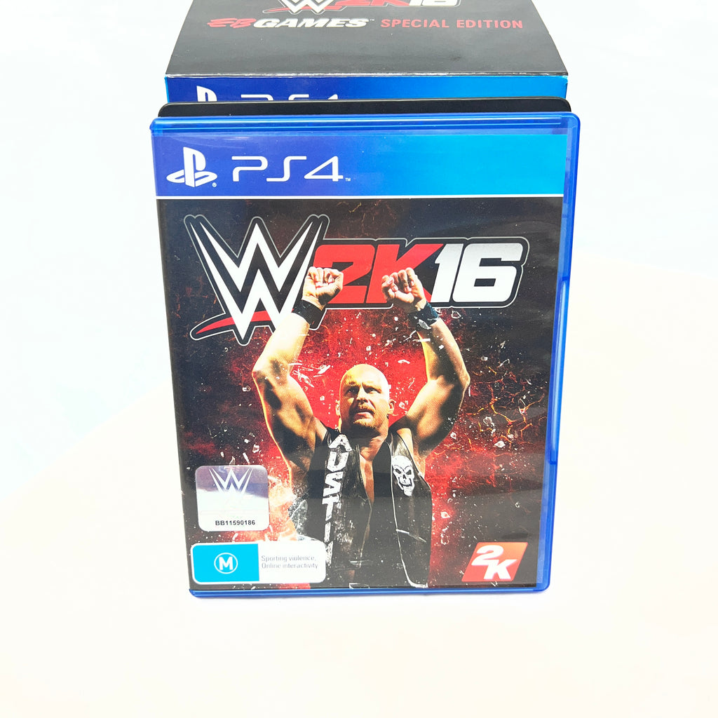 WWE 2K16 Special Edition PS4 EB Games Stone Cold Steve Austin - AUS PAL