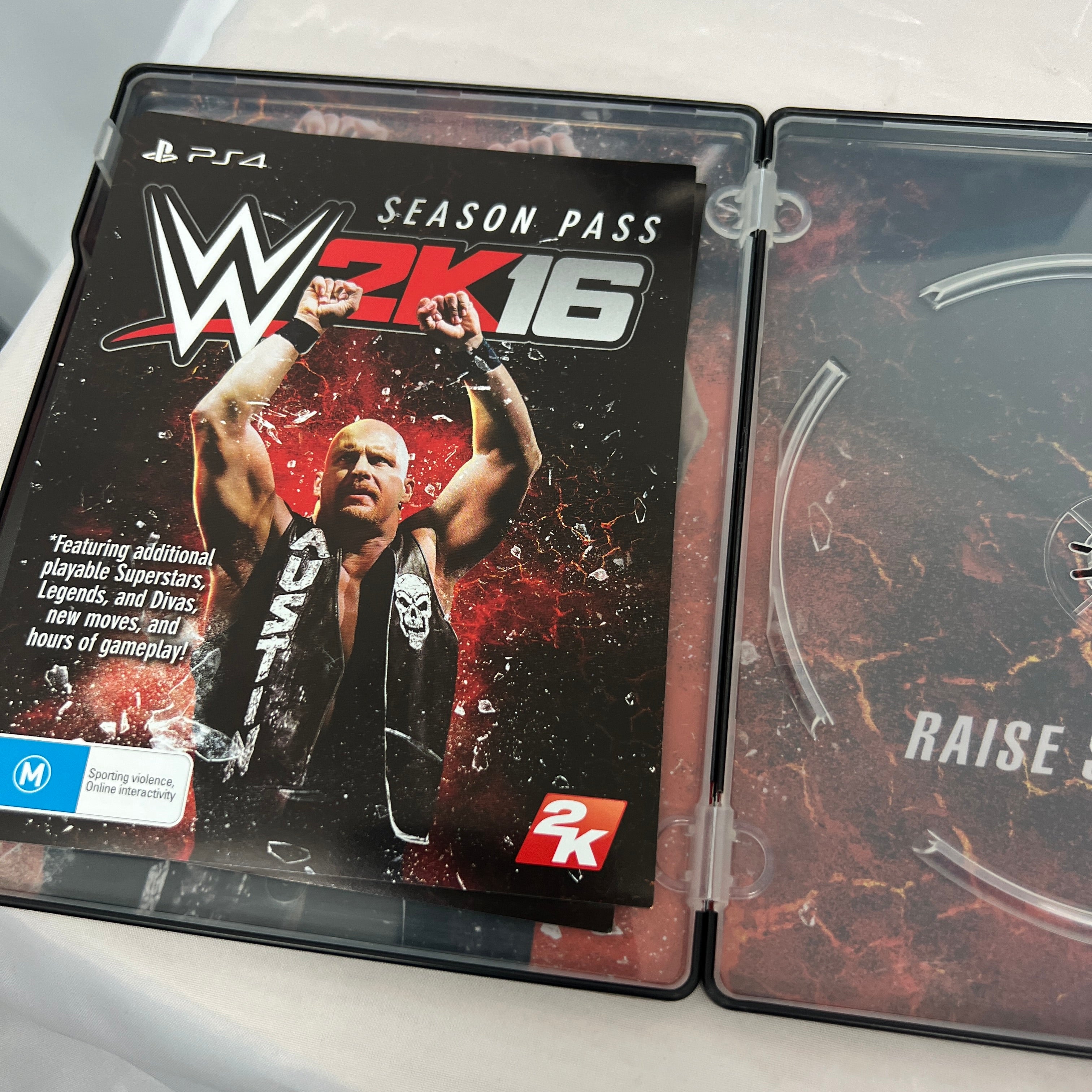 WWE 2K16 Special Edition PS4 EB Games Stone Cold Steve Austin - AUS PAL