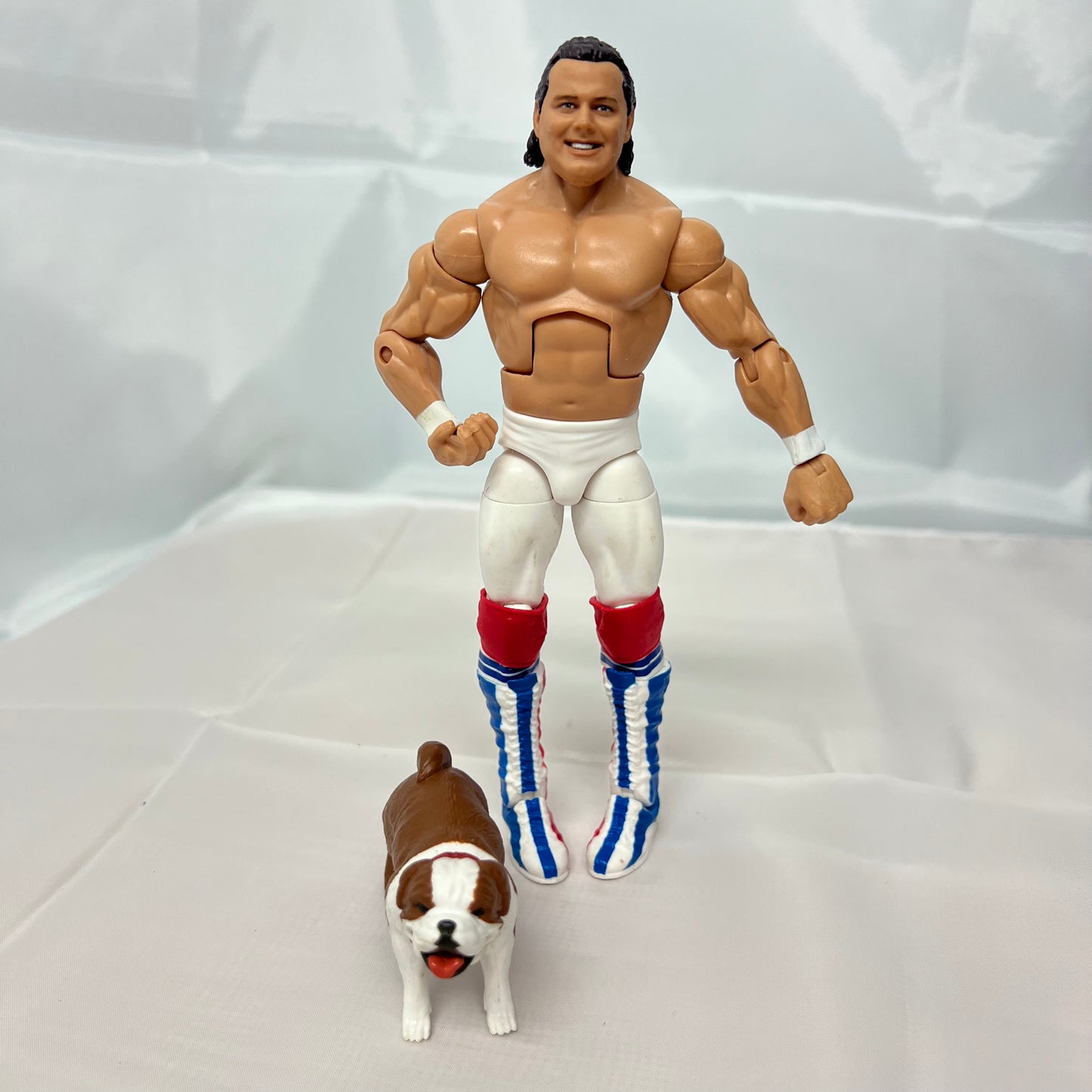 British Bulldog with dog - WWE Elite Loose Action Figure Mattel WWE