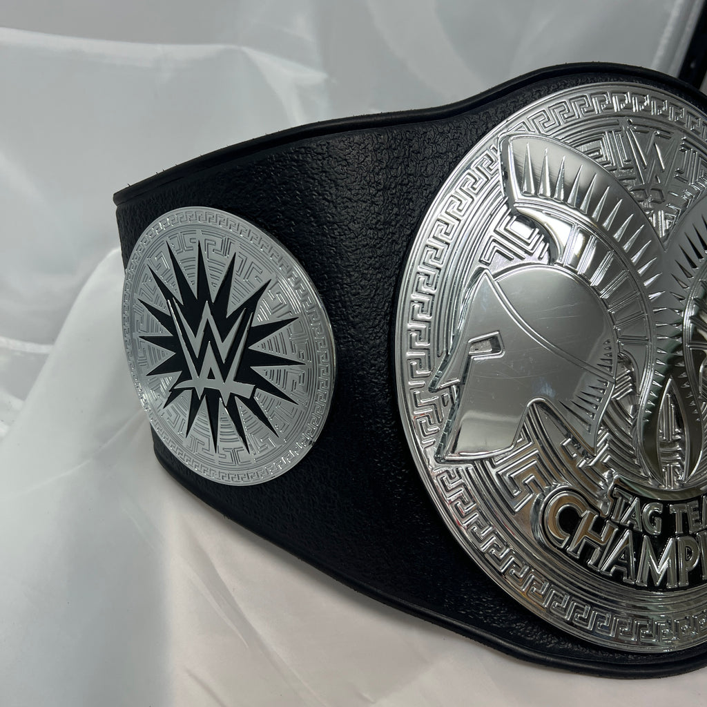WWE Tag Team Black Releathered Championship Authentic Replica Title Belt WWE