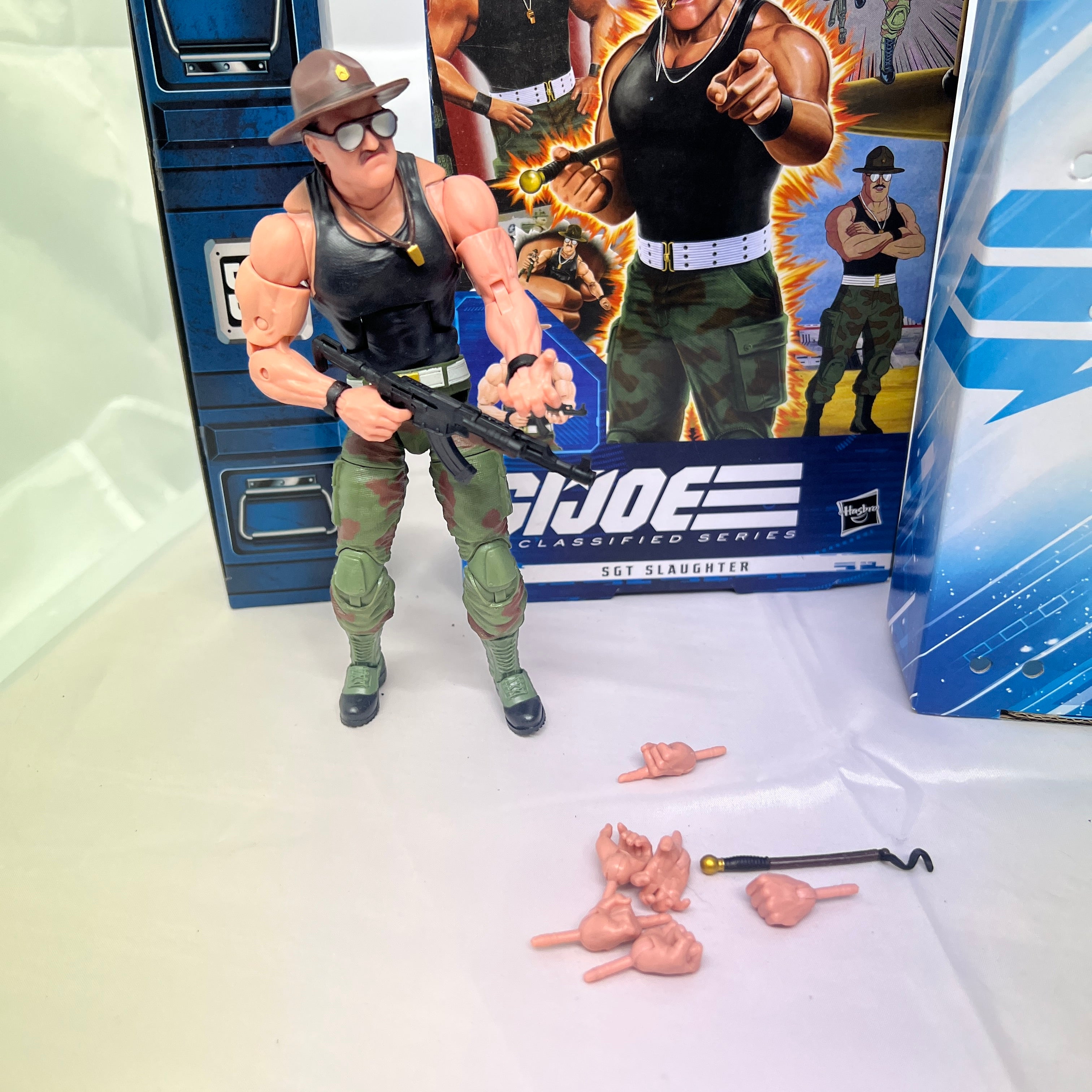 Reboxed SGT SLAUGHTER Hasbro GI G.I. Joe Classified Series 6" Action Figure #53 WWF