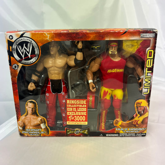 WWE Classic Superstars Shawn Michaels Hulk Hogan Ringside Exclusive of 3000