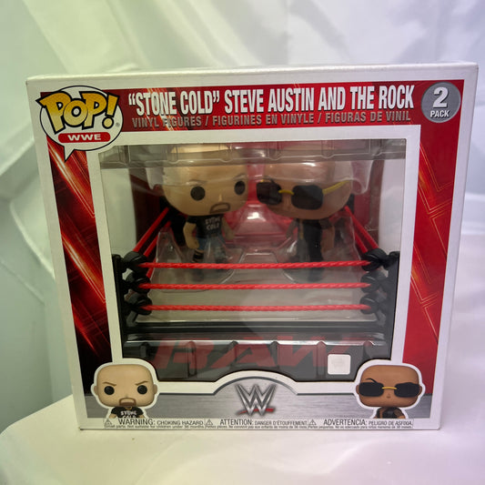 Stone Cold Steve Austin and Rock WWE Pop Vinyl 2 Pack Collectable Action Figures
