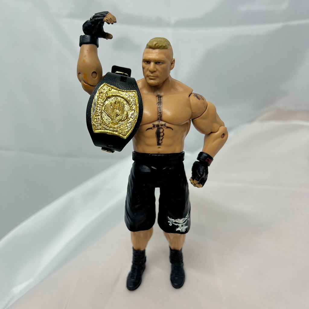 Brock Lesnar With Belt Championship WWE Out Of Box Action Figure Mattel 2