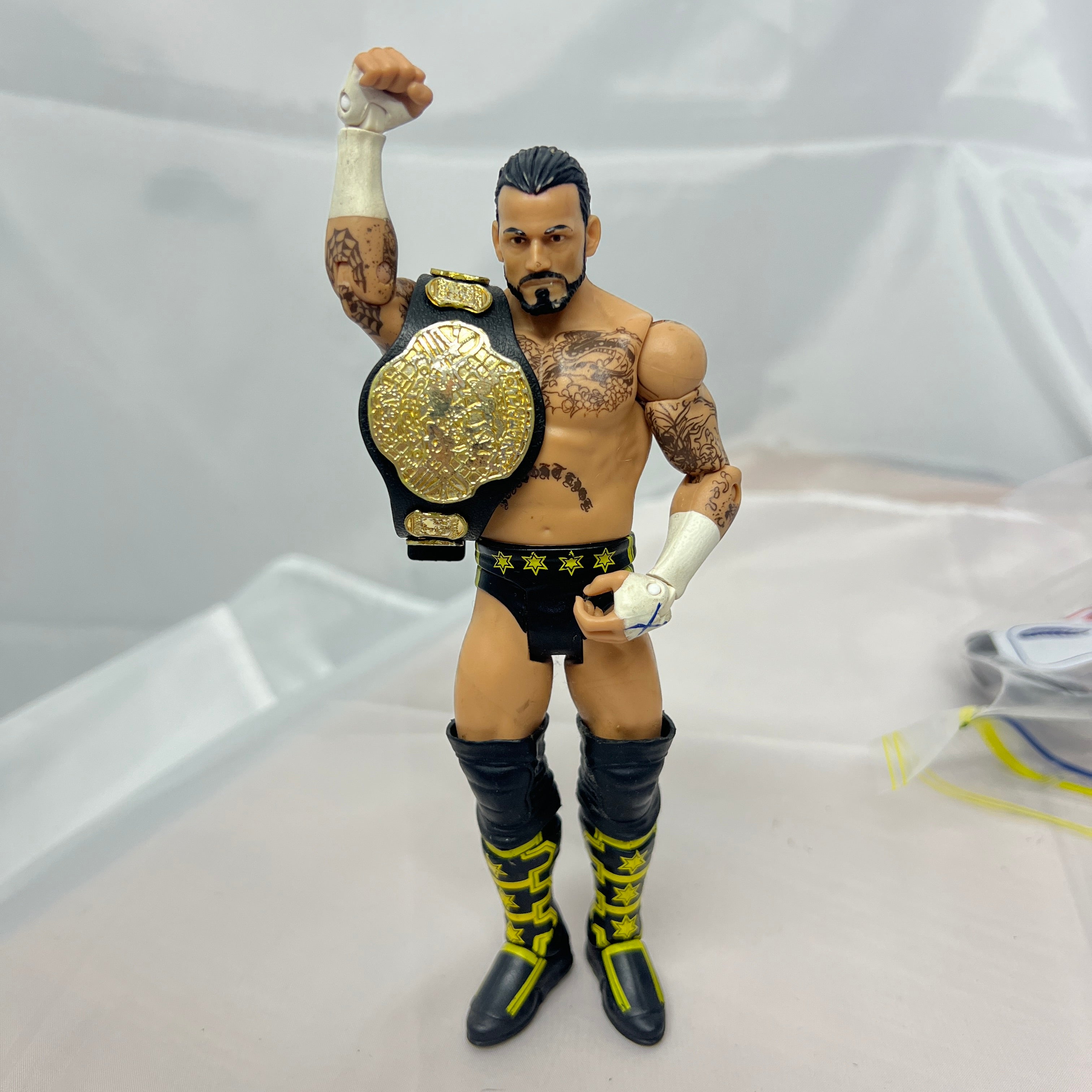 CM Punk With Championship Belt WWE Out Of Box Action Figure Mattel 2