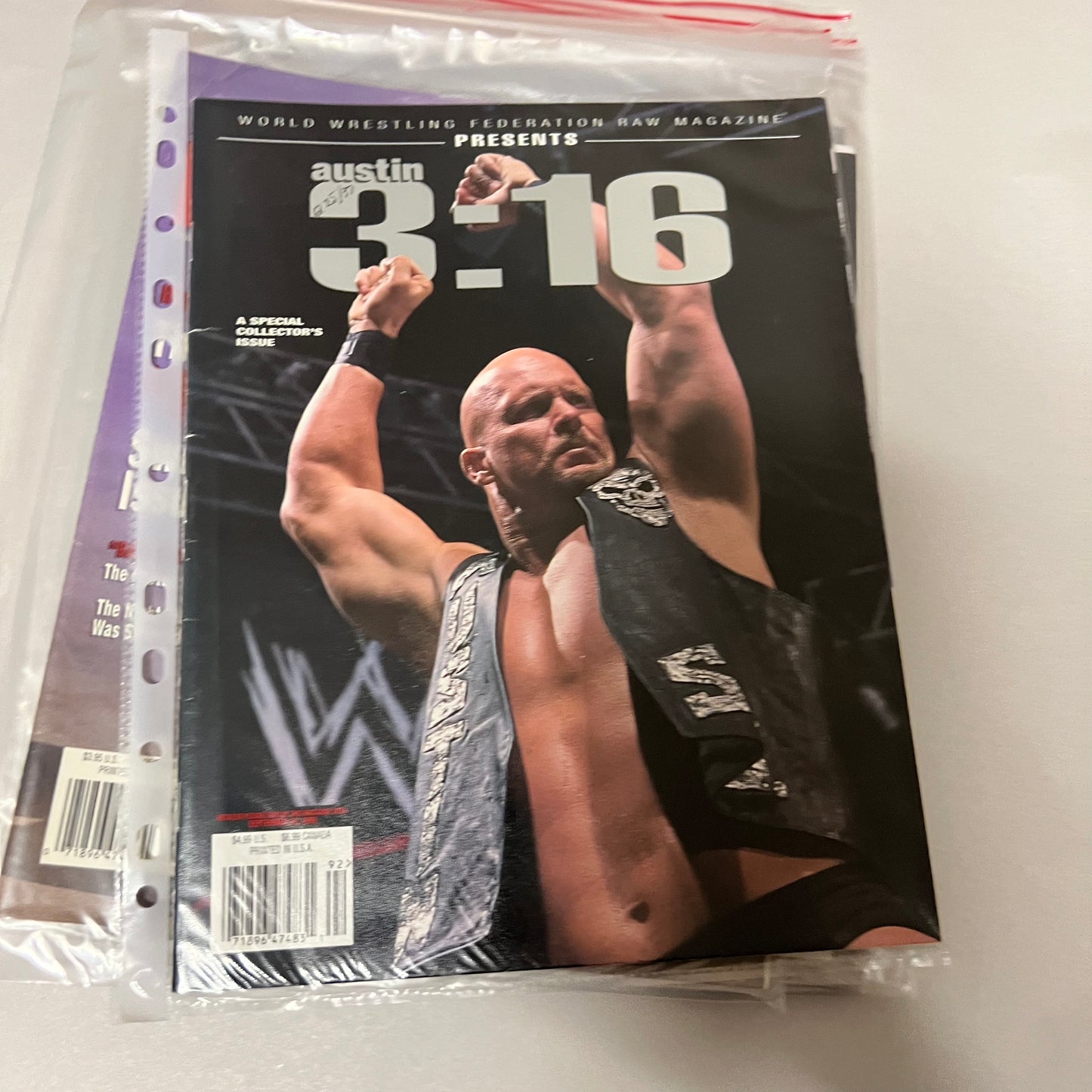 Stone Cold Steve Austin 3:16 - WWE WWF Magazine Retro Collectable Authentic