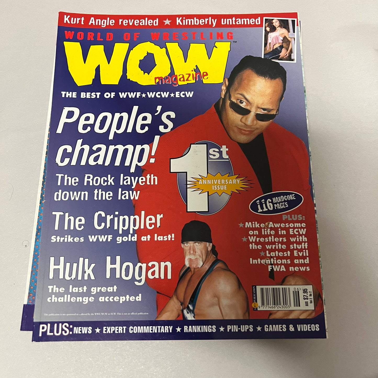 The Rock People's Champ - WOW WWE WCW WWF Magazine Retro Collectable Authentic