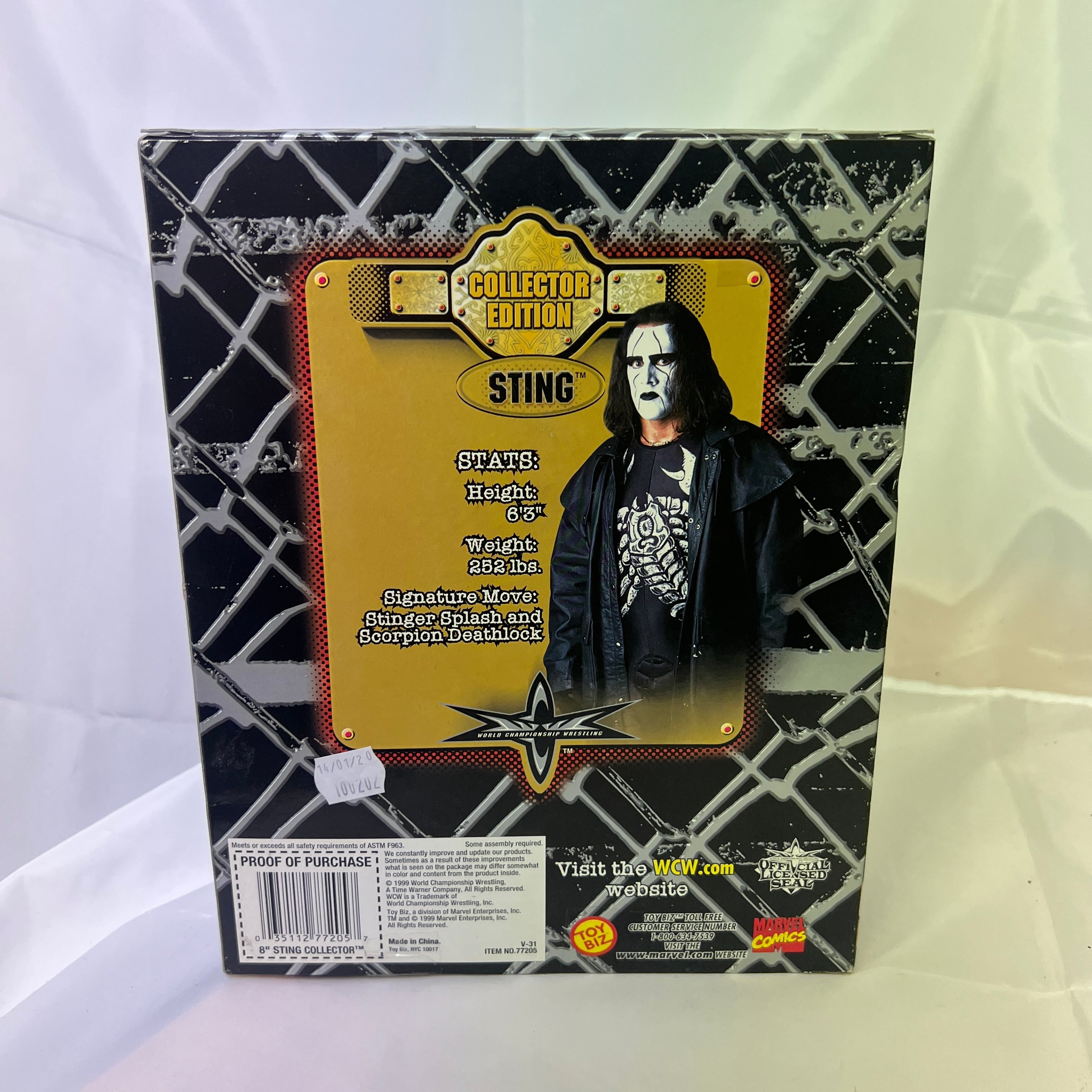 Sting WCW Collectors Edition Action Figure WWE Toybiz