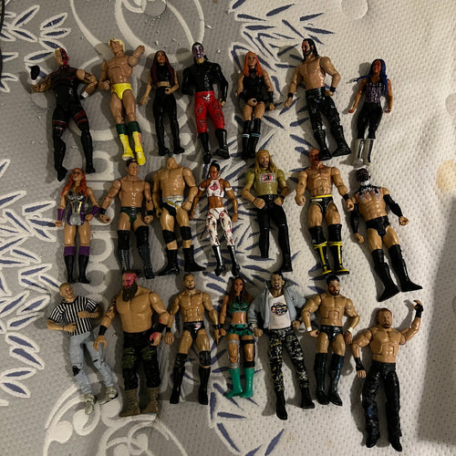 21 x WWE Fodder Lot Played With Toys Action Figures Mattel