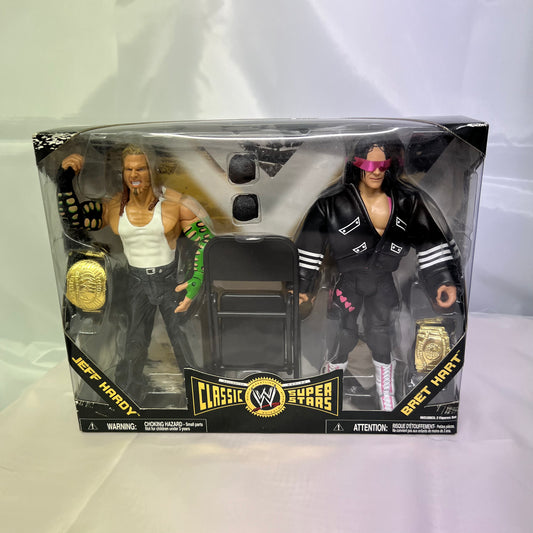 Jeff Hardy and Brett Hart - WWE Classic Superstars 2 Pack Jakks Action Figure