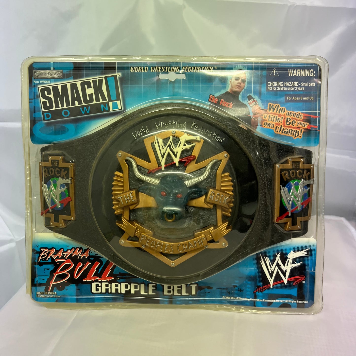 The Rock Grapple Belt - WWE Jakks Title Toy Belt New In Box