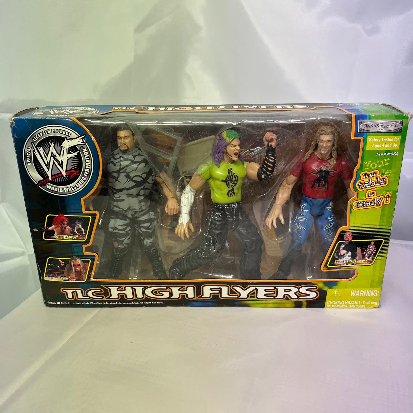 The High Flyers Hardy, Bubba and Edge RARE - WWE 3 Pack Jakks Action Figures