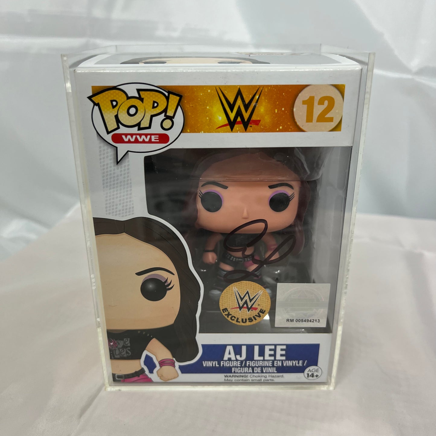 AJ Lee - WWE Signed Autographed COA Funko Pop 12 Rare Exclusive