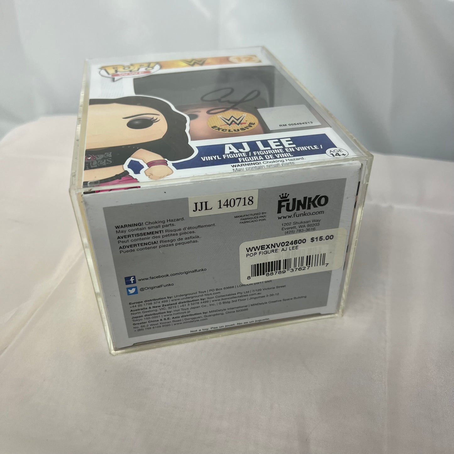 AJ Lee - WWE Signed Autographed COA Funko Pop 12 Rare Exclusive