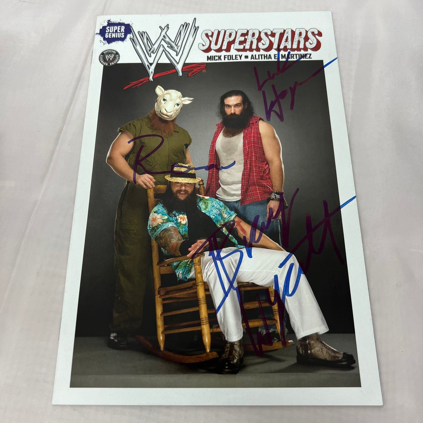Wyatt Family Bray Wyatt, Luke Harper and Eric Rowan - WWE Signed Autographed COA Comic Rare