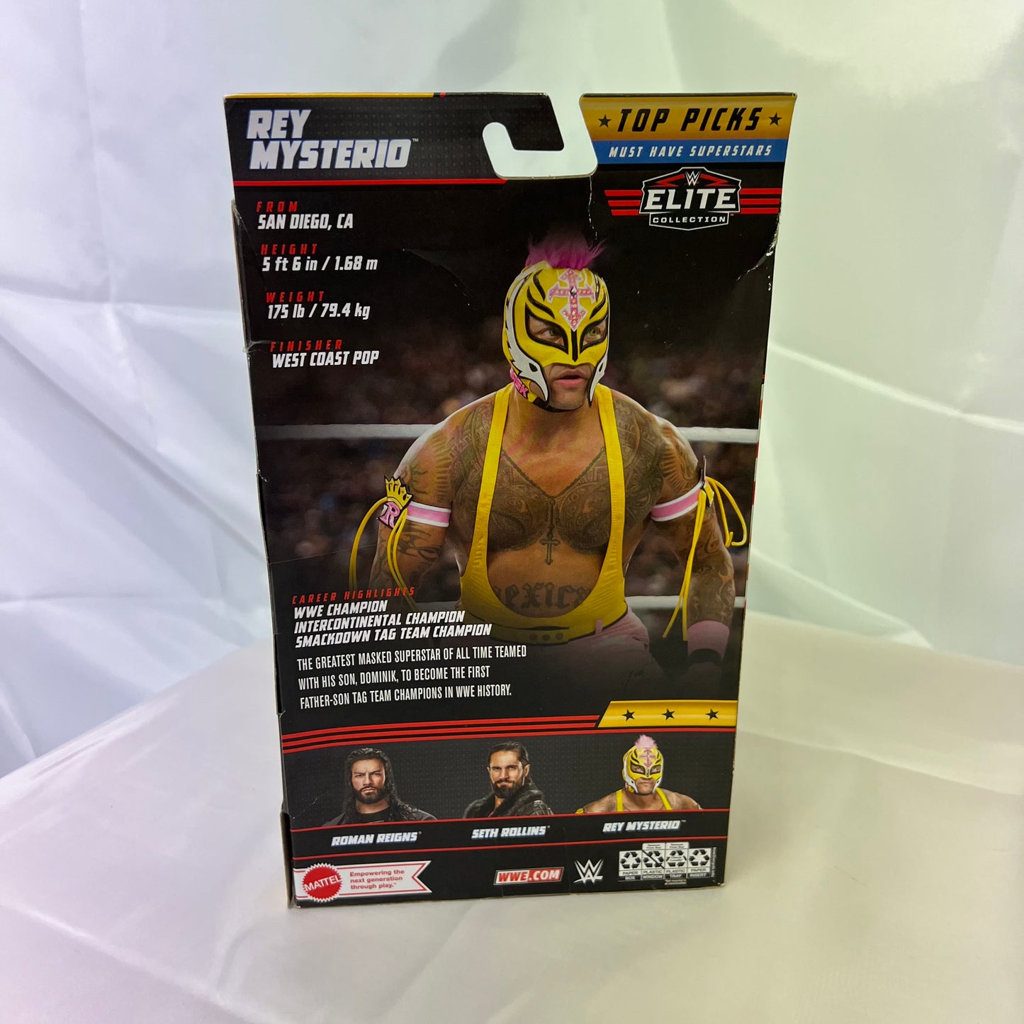 Rey Mysterio - WWE Elite Top Picks 2023 Pink Yellow Action Figure