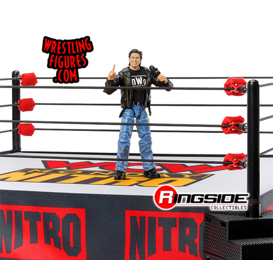 WCW Nitro Real Scale Wrestling Ring Playset with Eric Bischoff WWE Ultimate Edition