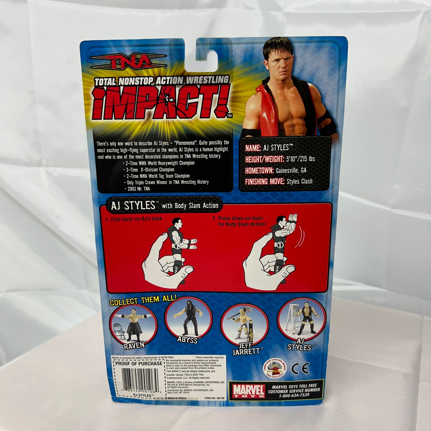 AJ Styles - TNA Impact Action Figure WWE Jakks