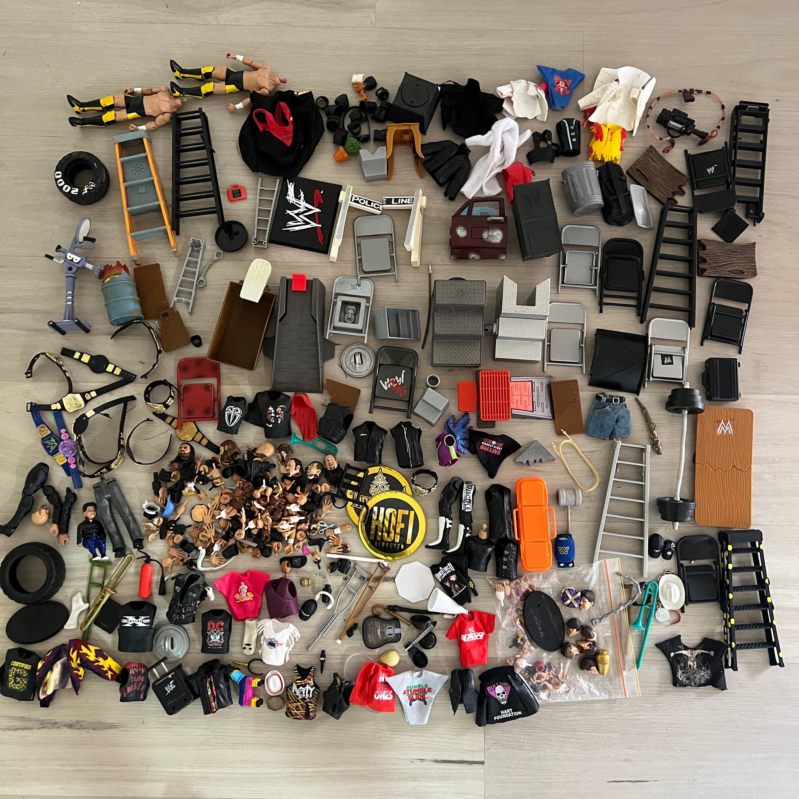 WWE Action Figure Accessories, Fodder, Weapons Lot Bulk