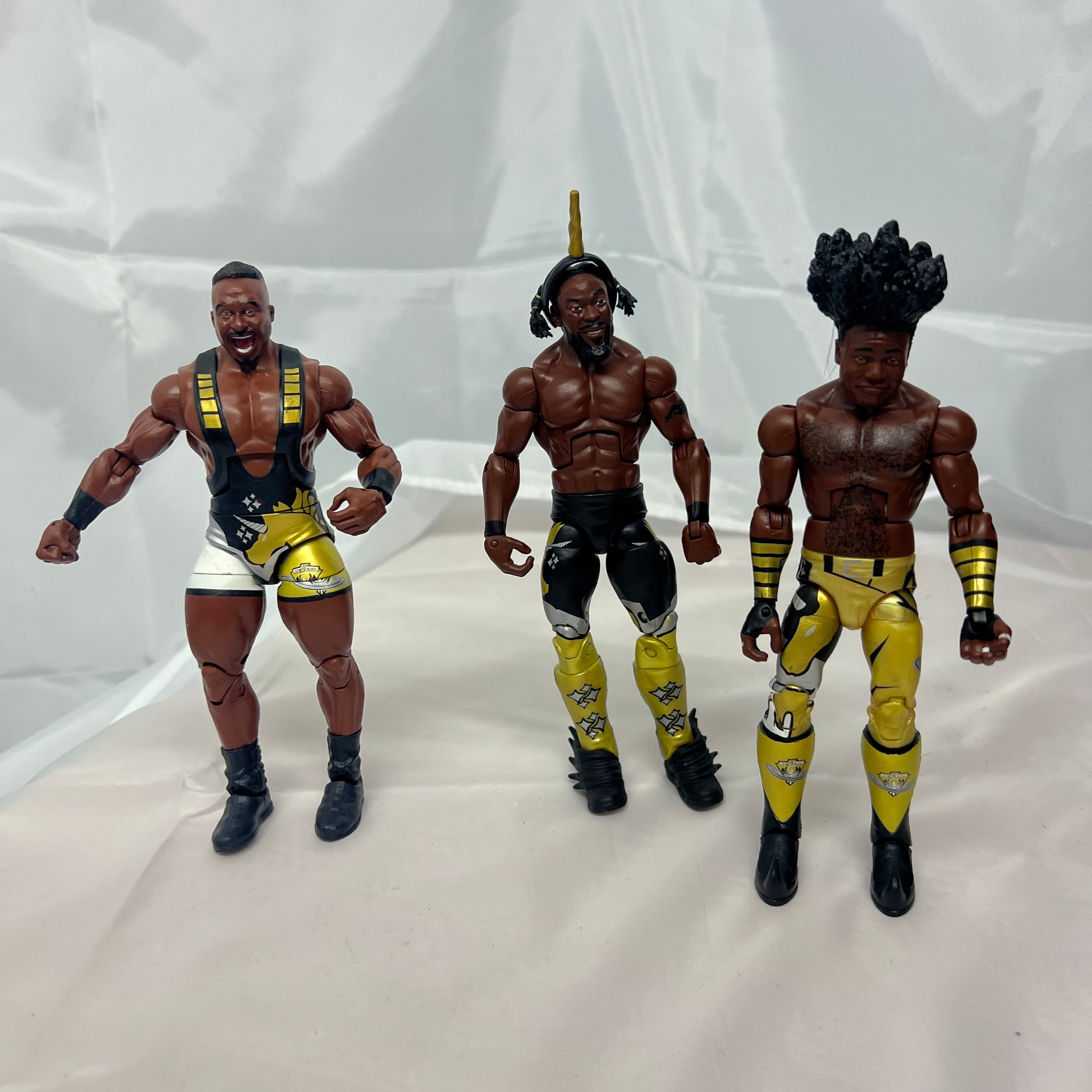 New Day 3 Pack Elite Attitude Era WWE Out Of Box Action Figure Mattel WWE 3