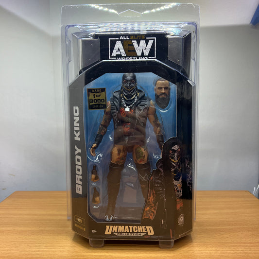 Chase 1 of 5000 Brody King Action Figure w/ Defender Case - AEW Unmatched 8