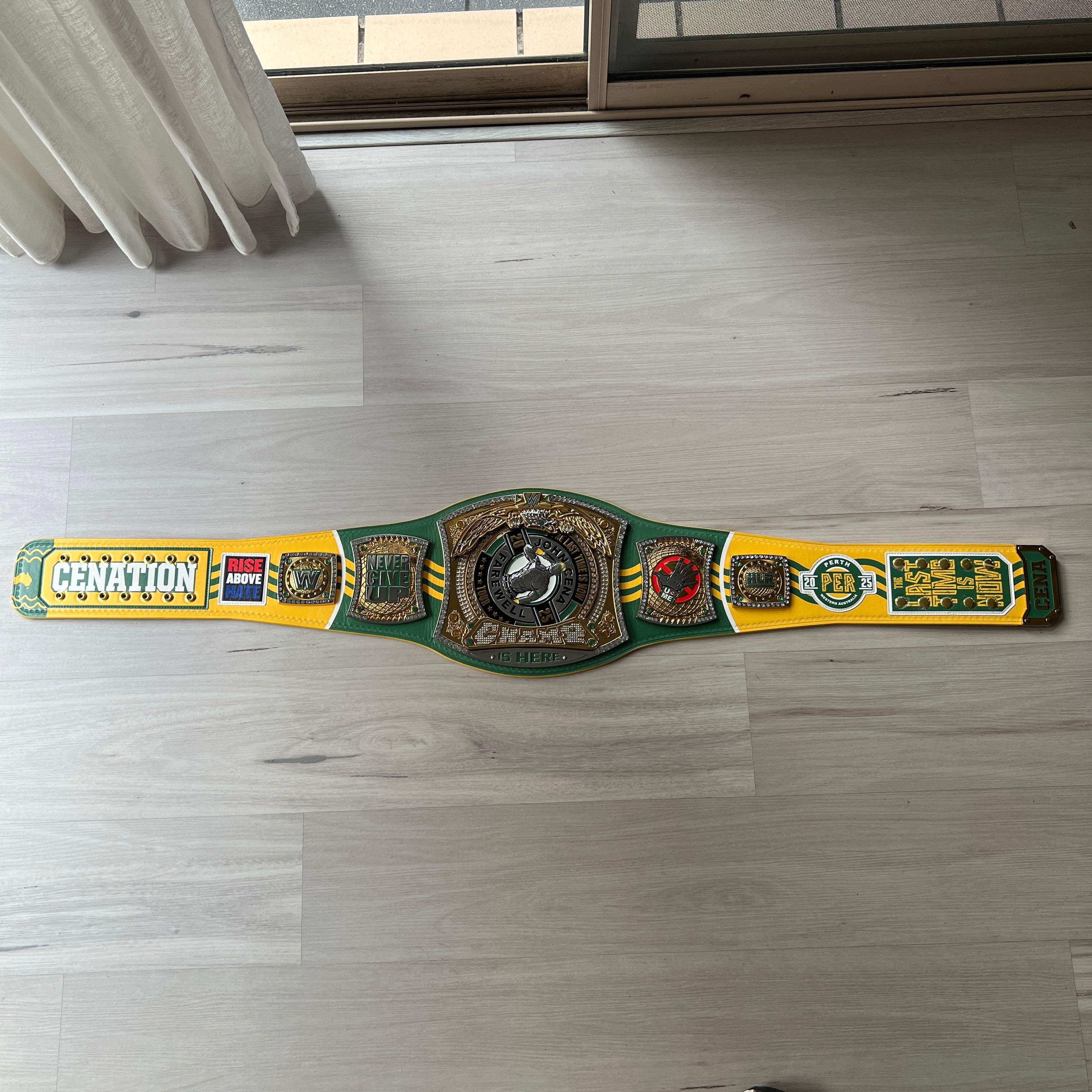 WWE John Cena Farewell 2025 Perth Spinner Championship Replica Title Belt