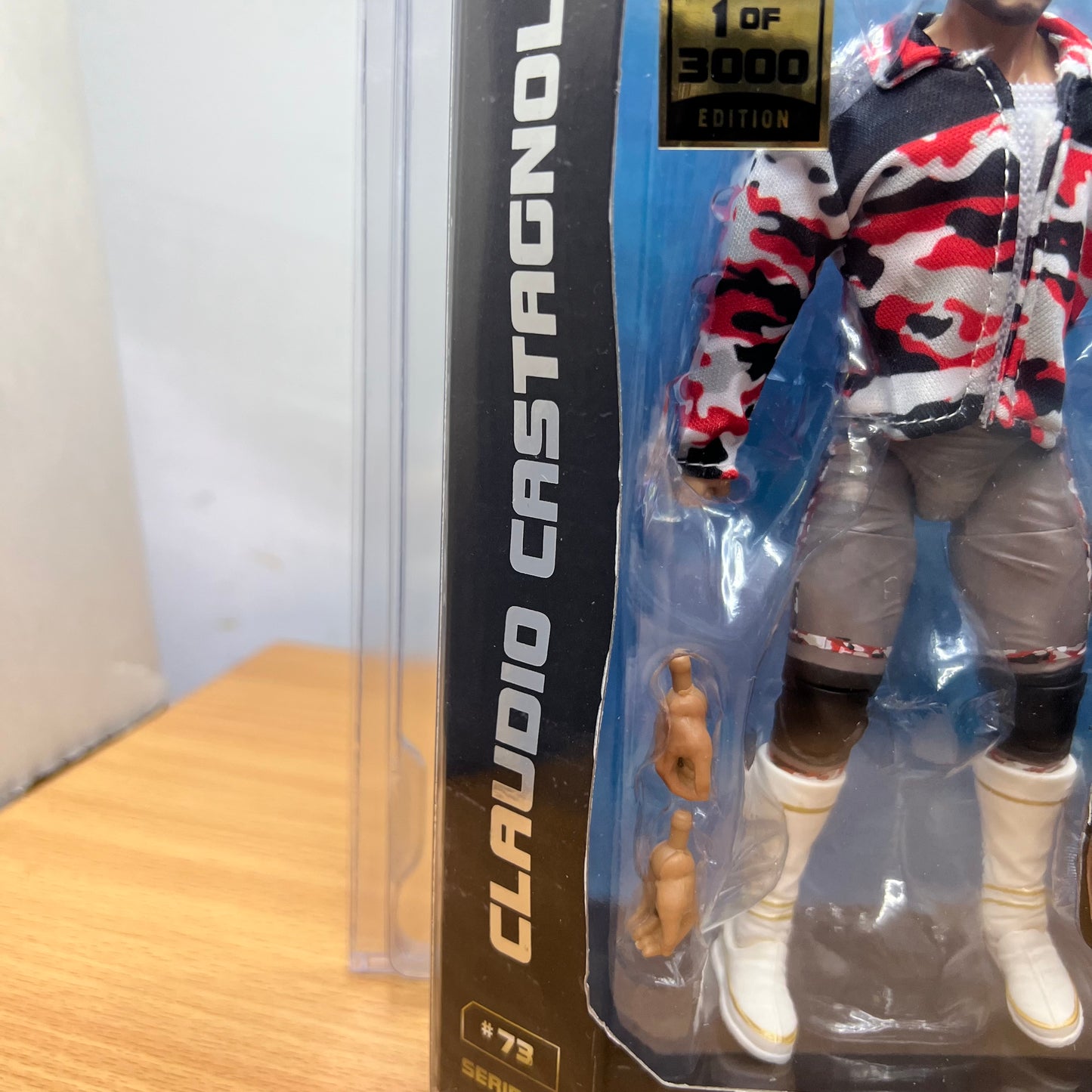 Chase 1 of 3000 Claudio Castagnoli Action Figure w/ Defender Case - AEW Unmatched 9