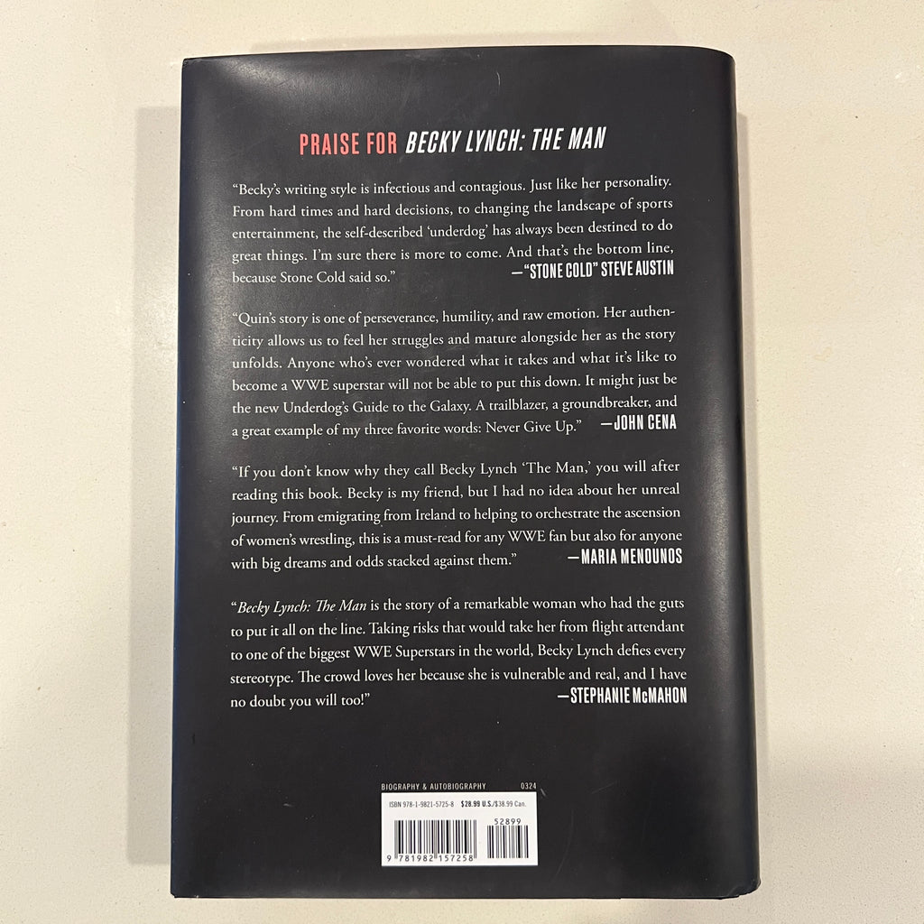 WWE Becky Lynch The Man Hardcover Book Signed Autographed COA Printing