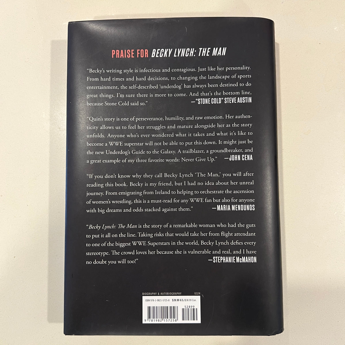 WWE Becky Lynch The Man Hardcover Book Signed Autographed COA Printing