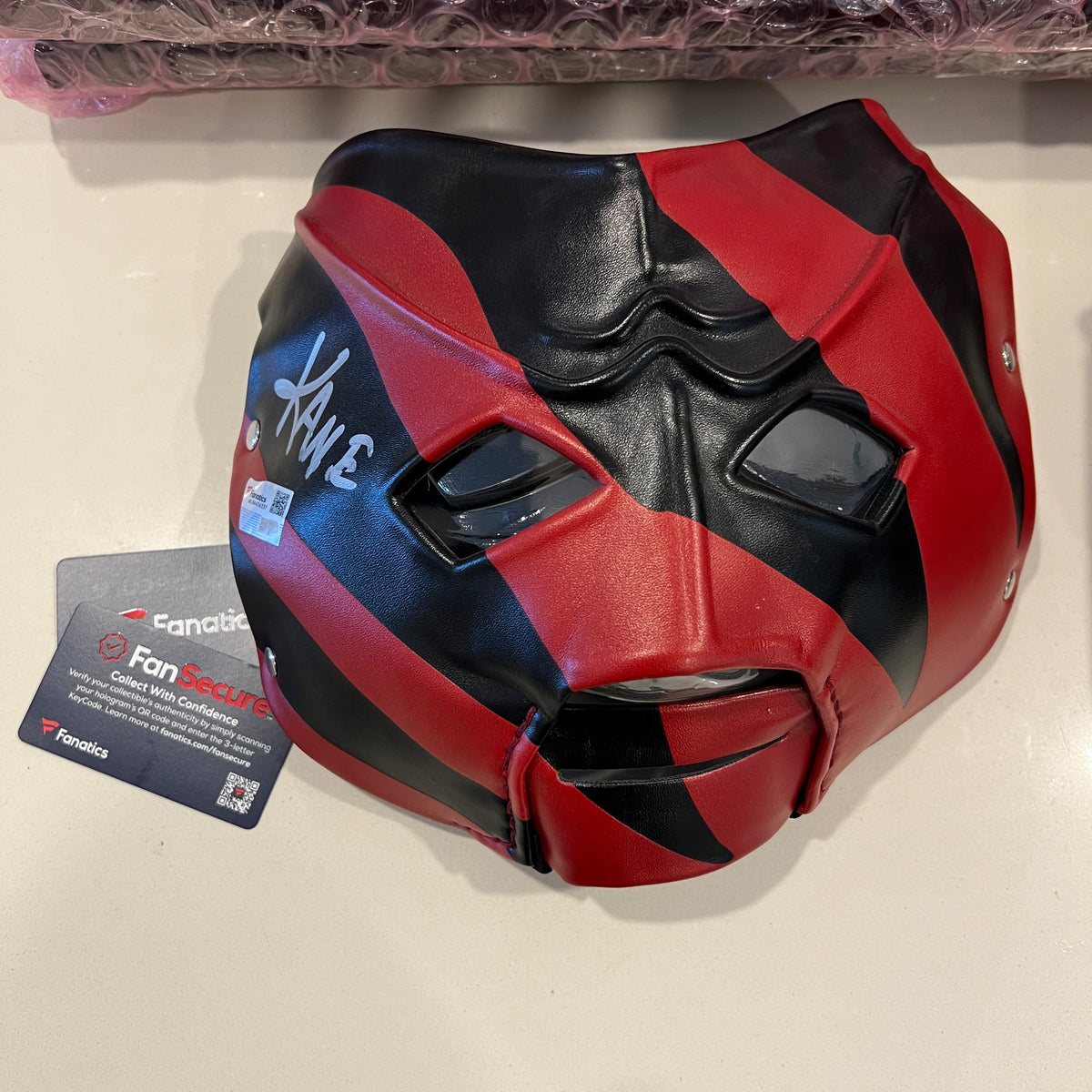 Kane WWE Autographed Signed COA Deluxe Replica Mask