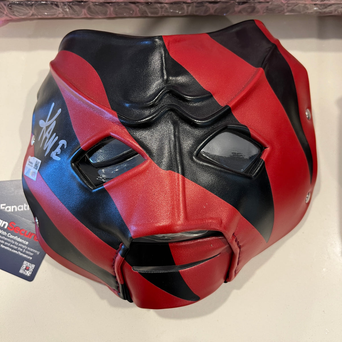 Kane WWE Autographed Signed COA Deluxe Replica Mask