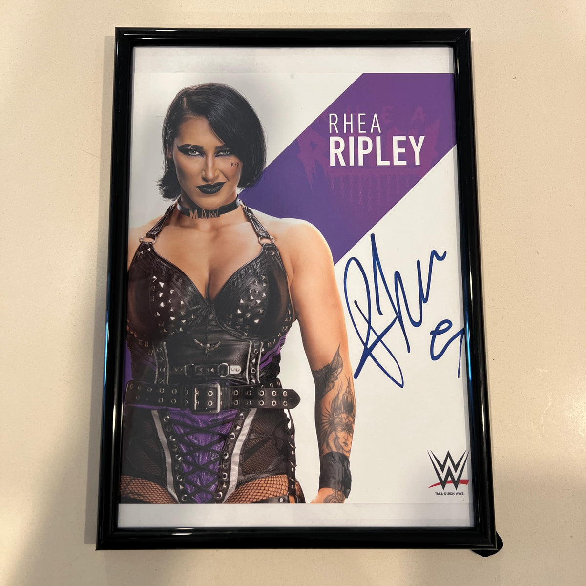Rhea Ripley WWE Signed Original Photo Signed Autograph Framed Merchandise