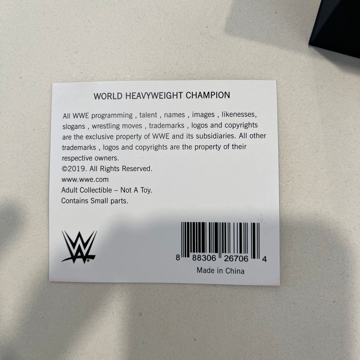 Rare 2016 WWE World Heavyweight Champion Watch COA Included