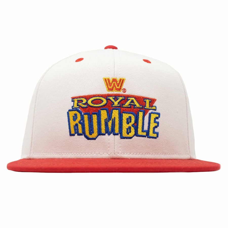 WWE Ripple Junction White/Red Royal Rumble Vintage Snapback Hat