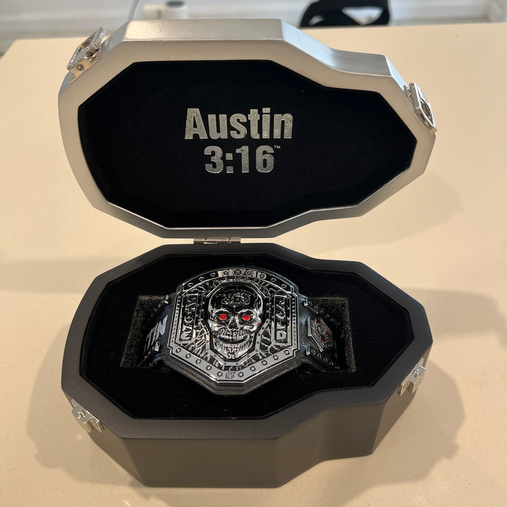 Stone Cold Steve Austin WWE Legacy Championship Collector's Mini Replica Title Belt