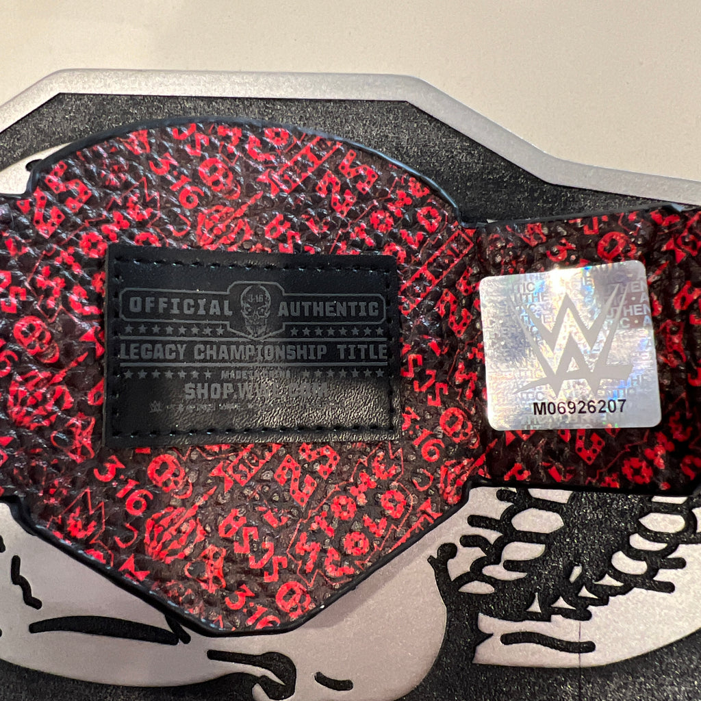 Stone Cold Steve Austin WWE Legacy Championship Collector's Mini Replica Title Belt