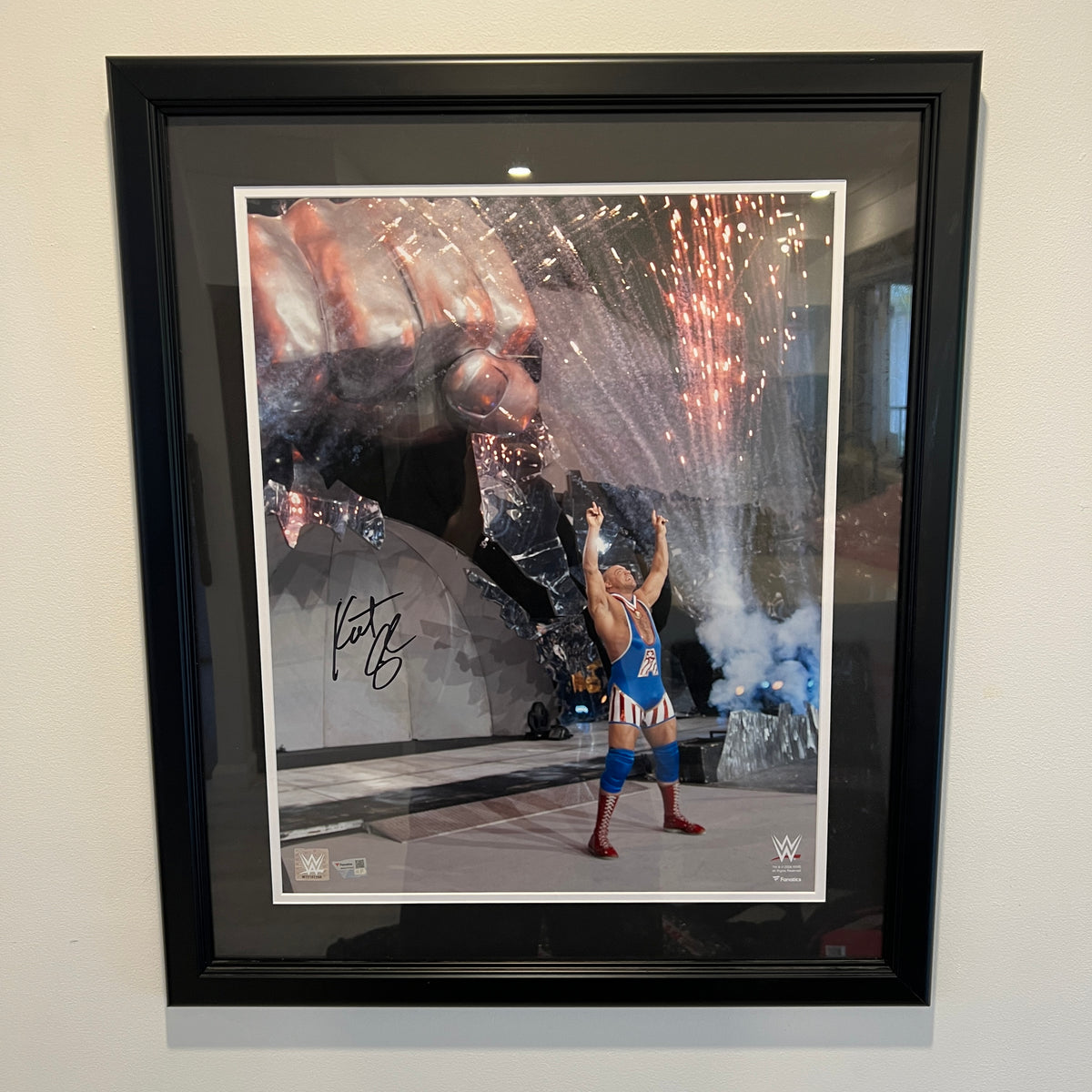 Kurt Angle WWE Autographed Signed 16" x 20" Entrance Photograph Framed