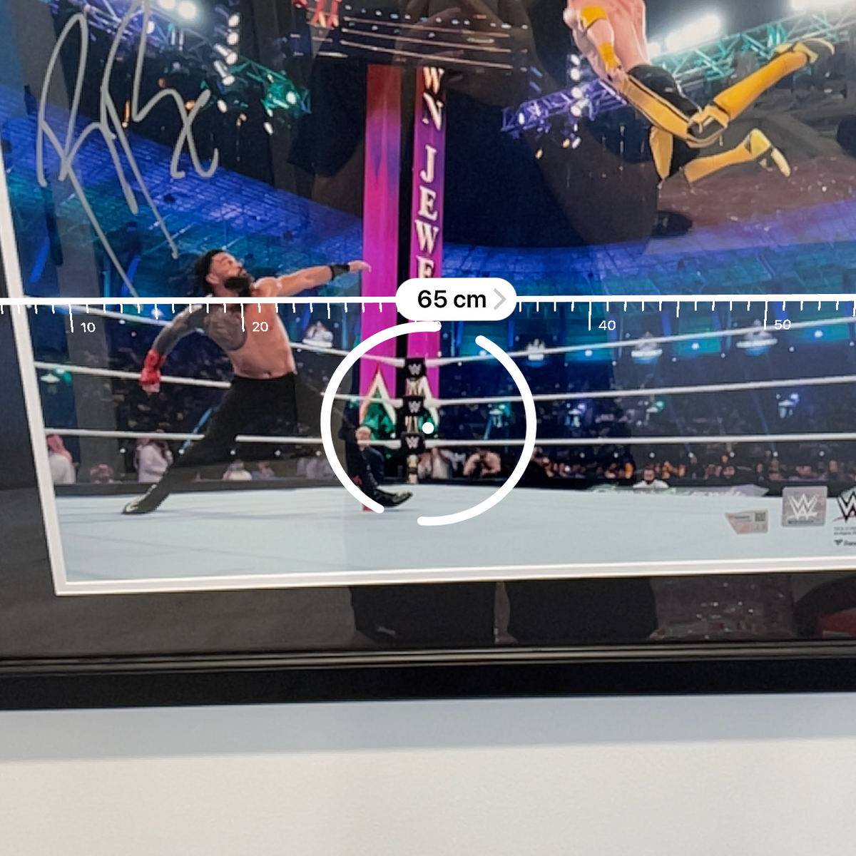 Roman Reigns WWE Autographed 16" x 20" Crown Jewel 2022 vs. Logan Paul Framed