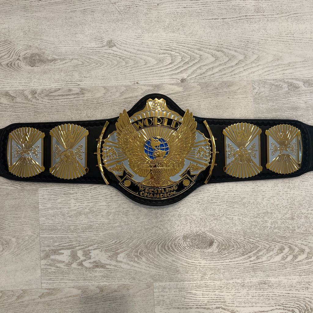 WWE Hulk Hogan Signed COA Winged Eagle Dual Plated Championship Replica Title Belt Autographed
