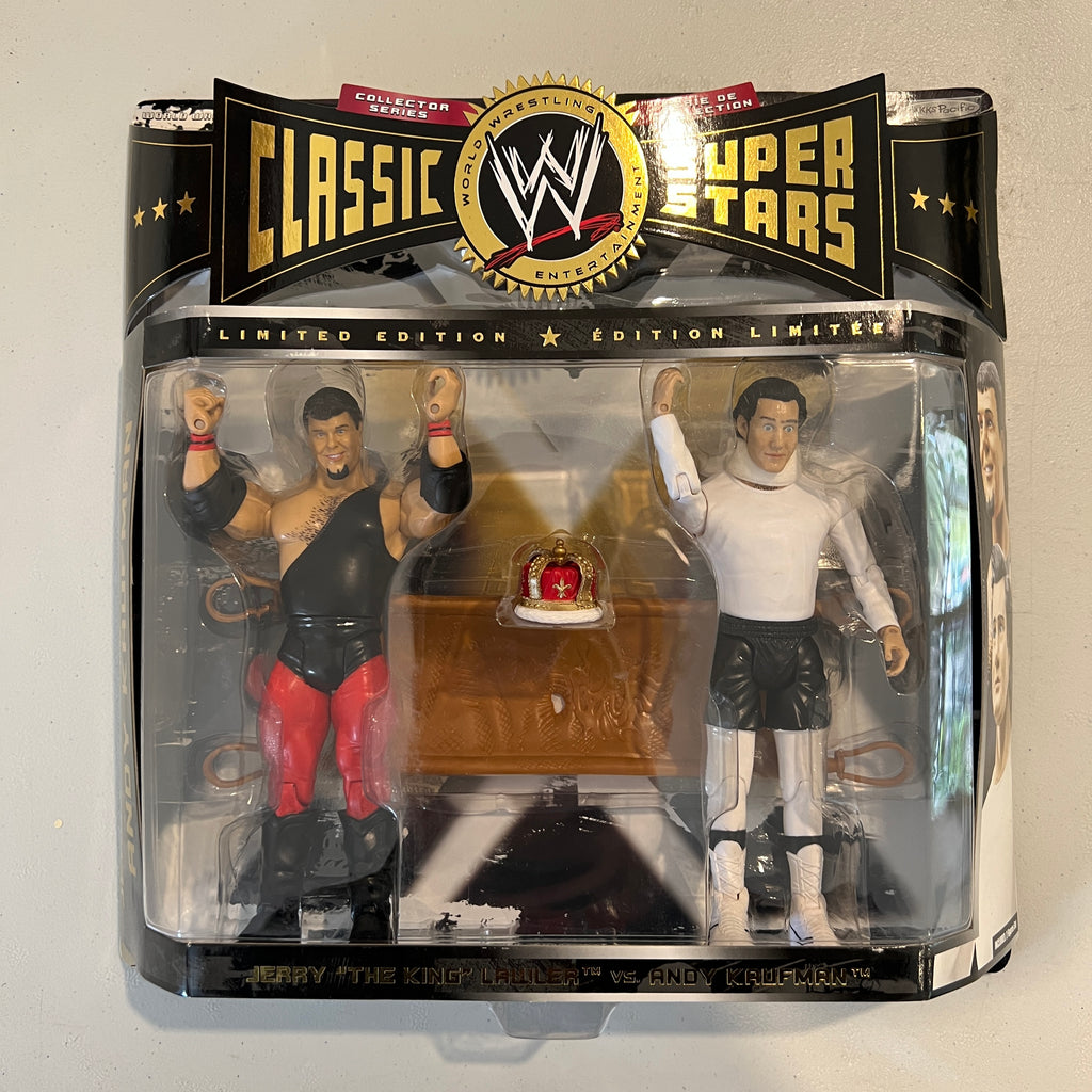 Jerry Lawler and Andy Kaufman WWE Classic Superstars 2 Pack Action Figures Jakks