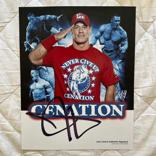 John Cena Autographed Signed WWE 8 x 10 Promo Picture