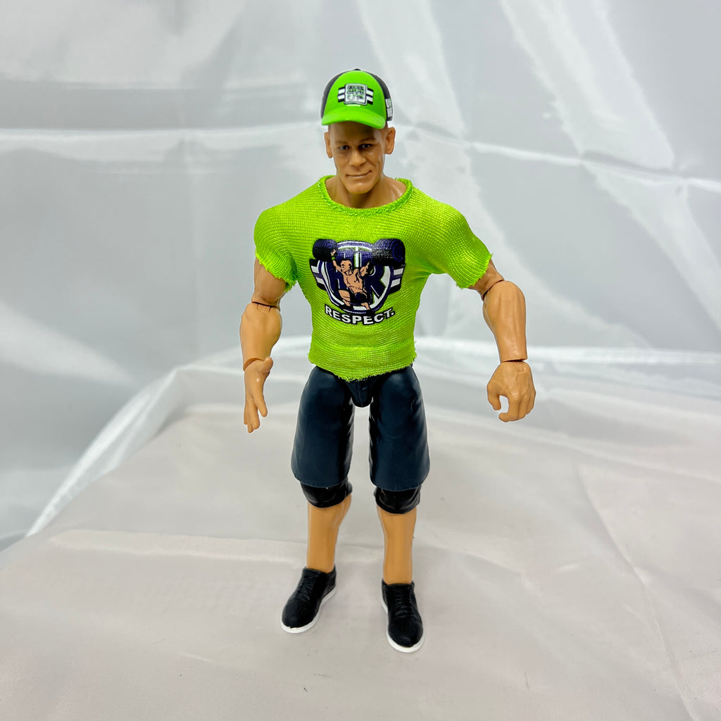 John Cena WWE Green Attire Out Of Box Action Figure Mattel 1