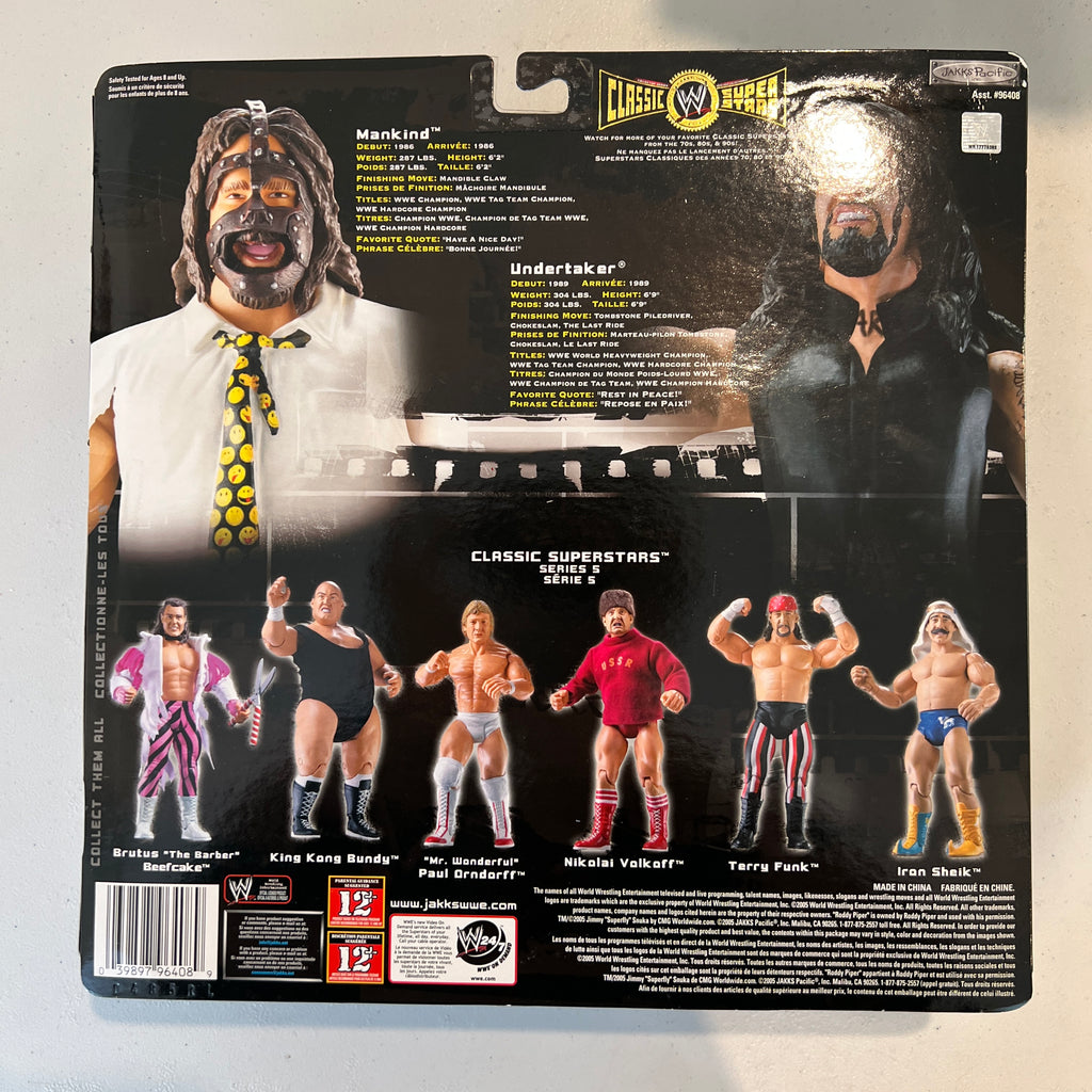 Undertaker & Mankind WWE Classic Superstars 2 Pack Action Figures Jakks