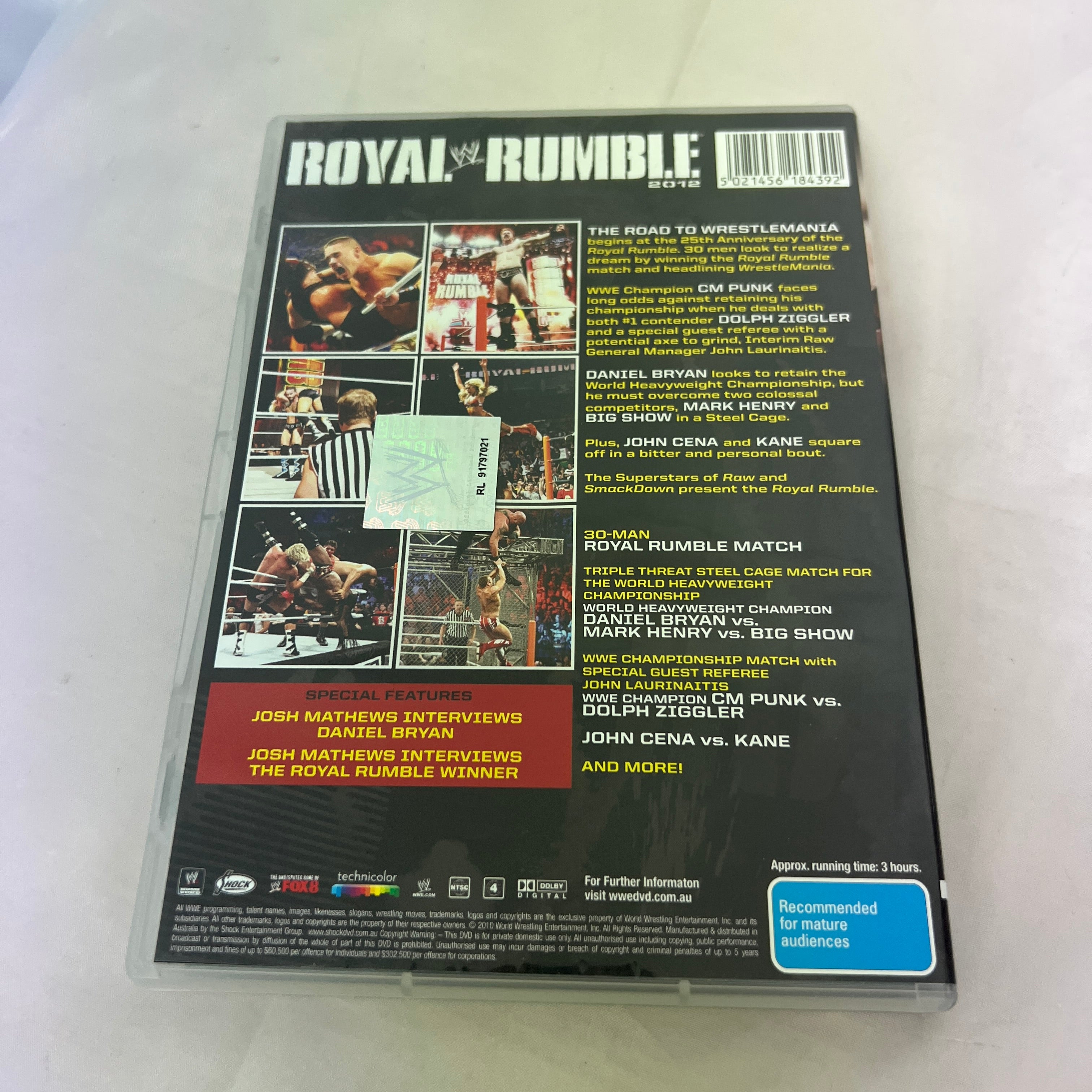 WWE Royal Rumble 2012 DVD
