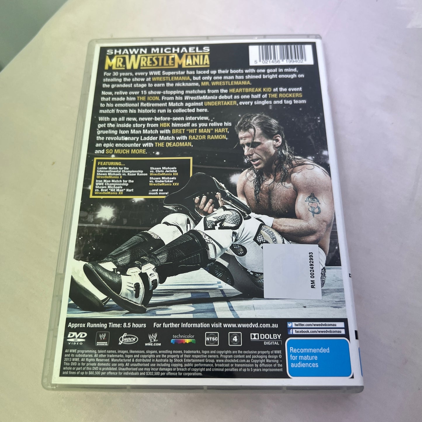 WWE Shawn Michaels Mr Wrestlemania DVD