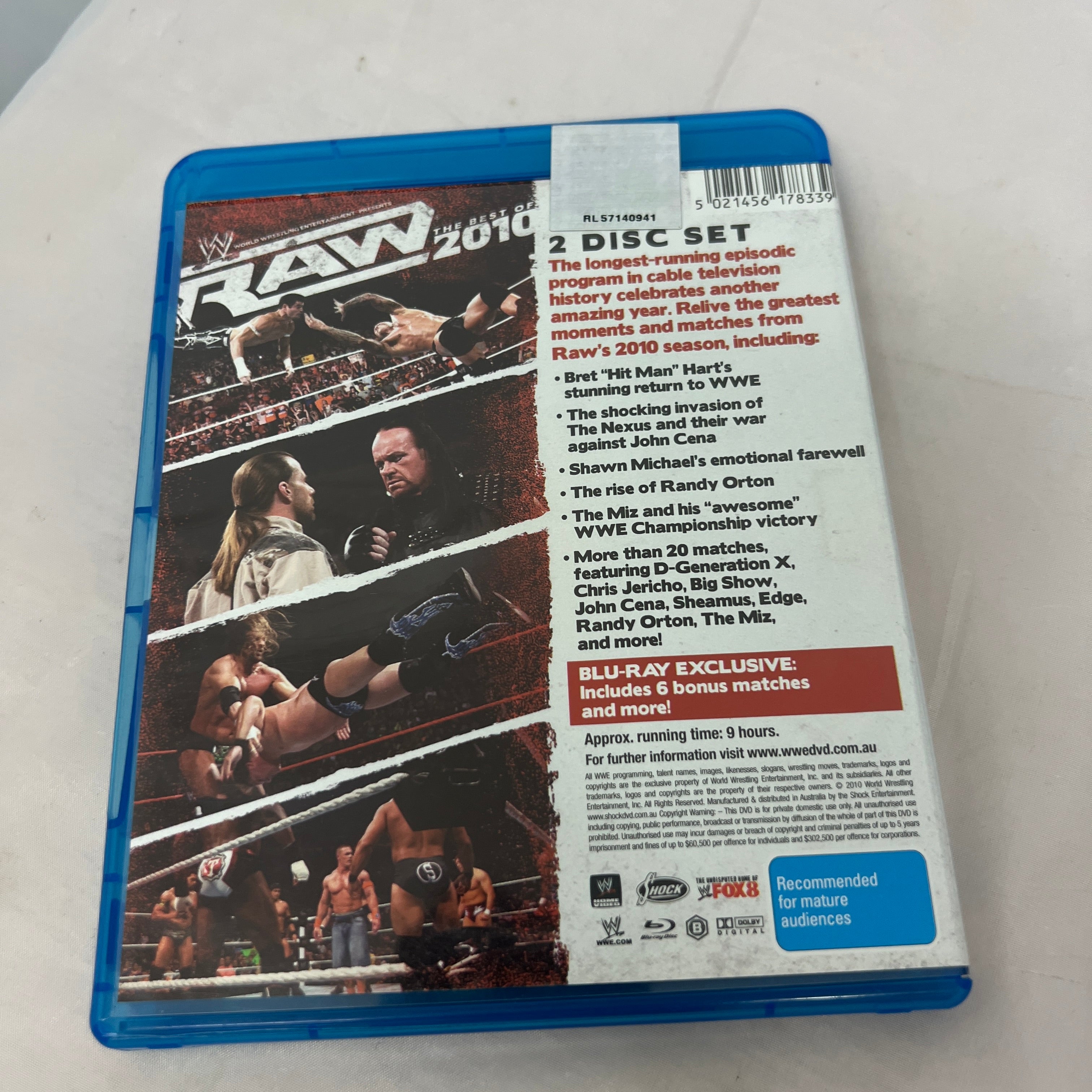 WWE Raw Best of 2010 Blu Ray DVD